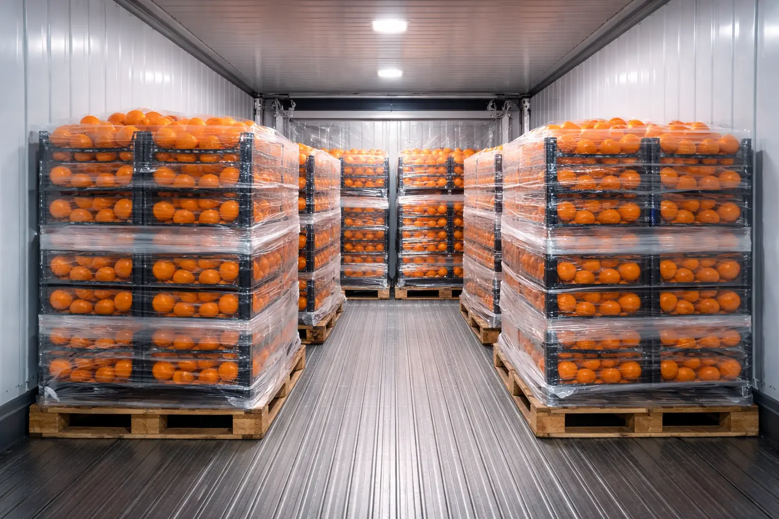 Temperature-controlled logistics for international produce trade